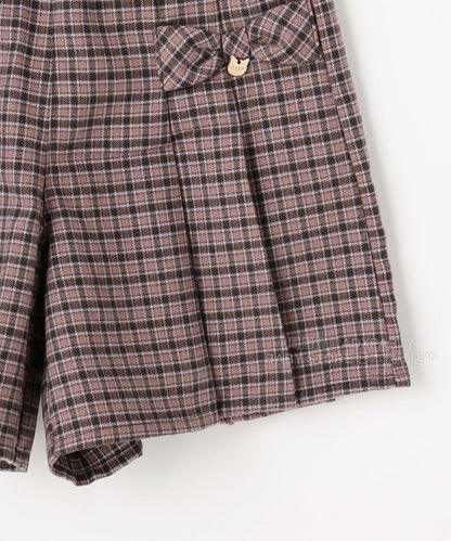 日本童裝 aF#a325 格仔短褲 110-160cm 女童款 秋季 PANTS