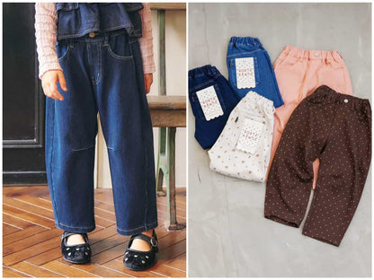 日本童裝 apres les cours 波特寬鬆長褲 80-140cm 女童款 秋季 PANTS