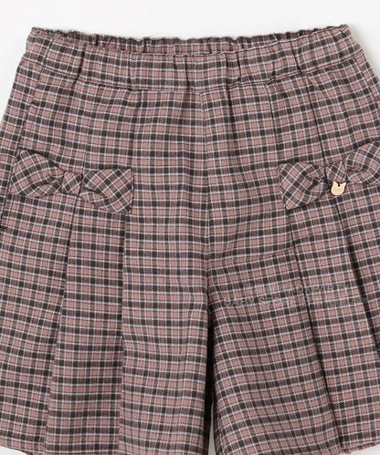 日本童裝 aF#a325 格仔短褲 110-160cm 女童款 秋季 PANTS