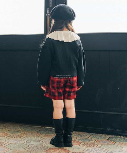 日本童裝 SERAPH 荷葉邊領不規則上衣 80-140cm 女童款 秋季 TOPS