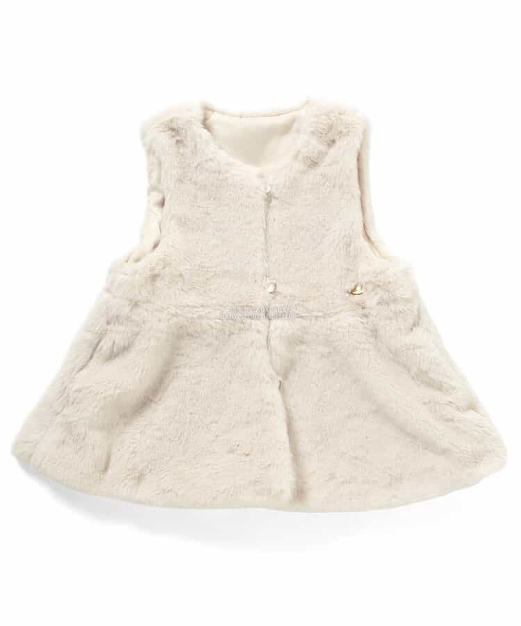 日本童裝 SERAPH 毛毛背心外套 80-140cm 女童款 秋季 OUTERWEAR