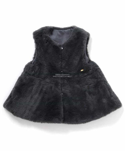 日本童裝 SERAPH 毛毛背心外套 80-140cm 女童款 秋季 OUTERWEAR