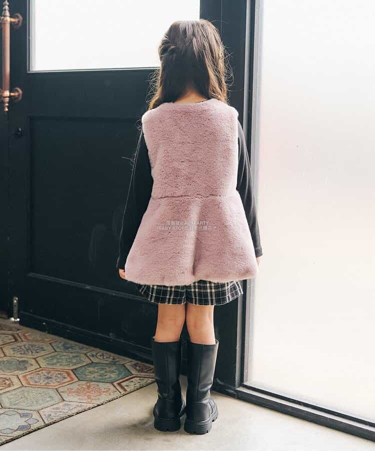 日本童裝 SERAPH 毛毛背心外套 80-140cm 女童款 秋季 OUTERWEAR