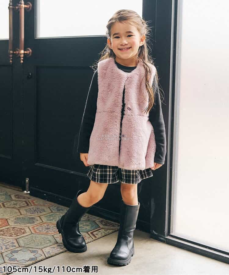 日本童裝 SERAPH 毛毛背心外套 80-140cm 女童款 秋季 OUTERWEAR