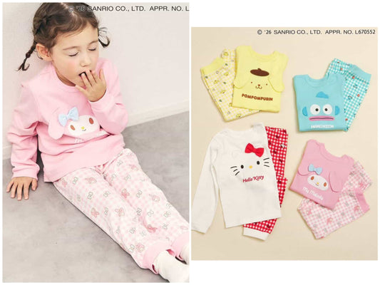 日本童裝 apres les cours x Sanrio 睡衣 80-130cm 男童款/女童款 秋季 TOPS 睡衣系列
