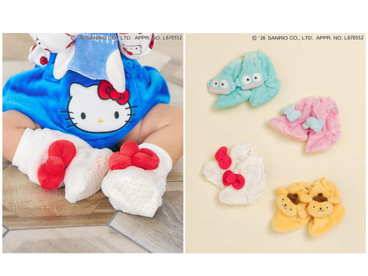 日本直送 apres les cours x Sanrio 毛毛BB鞋 10-12cm 初生嬰兒 鞋系列 其他品牌 萬聖節 Cosplay服裝 Halloween攪鬼特輯