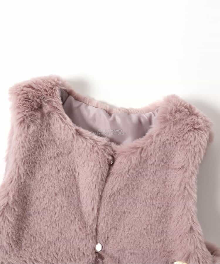 日本童裝 SERAPH 毛毛背心外套 80-140cm 女童款 秋季 OUTERWEAR