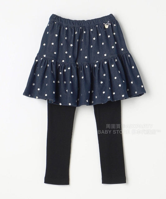 日本童裝 aF#a325 假兩件裙連打底褲 90-140cm 女童款 秋季  SKIRTS PANTS