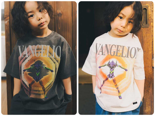 FOKIDS Japan x Neon Genesis Evangelion Print Short-Sleeve Top (100-140cm) for Boys/Girls Summer Other Brands TOPS 