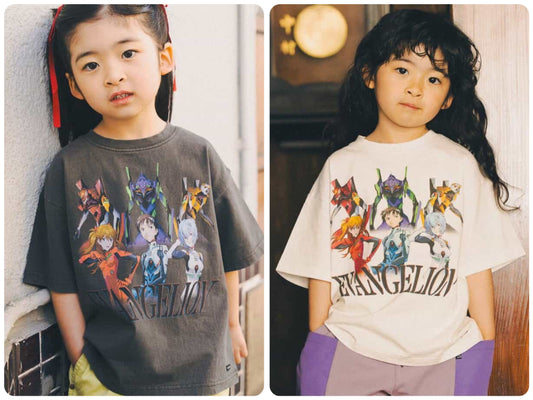 FOKIDS Japan x Neon Genesis Evangelion Print Short-Sleeve Top (100-140cm) for Boys/Girls Summer Other Brands TOPS 
