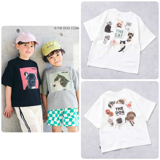 FOKIDS x THE DOG Japanese Children's Clothing: Printed Short-Sleeved Top (80-140cm) for Boys and Girls (Summer) (Other Brands) 