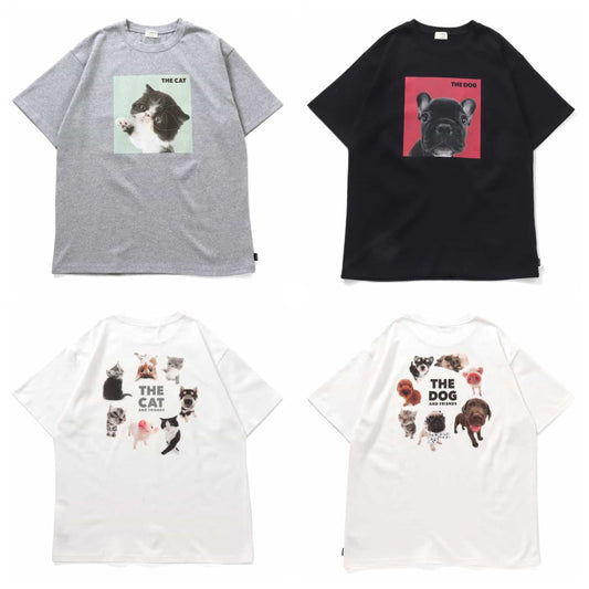 Japanese children's clothing FOKIDS x THE DOG parent-child wear printed short-sleeved top (ML) adult style summer other brand children's clothing TOPS 