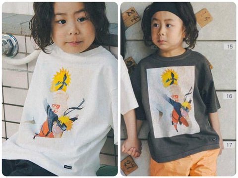 日本童裝 F.O.KIDS x NARUTO-ナルト- 疾風伝 日本製 印花短袖上衣 100-140cm 男童款/女童款 夏季 其他品牌童裝 TOPS