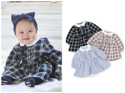 日本童裝 pe#main x POLO 襯衫裙連衣 70-80cm 女童款 初生嬰兒 秋季 Jumpsuit