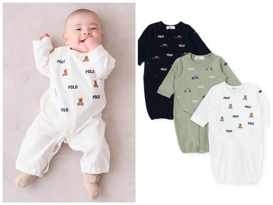 日本童裝 pe#main x POLO 連衣 50-60cm 男童款/女童款 初生嬰兒 秋季 Jumpsuit