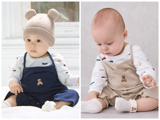 日本童裝 pe#main x POLO 連衣兩件套裝 70-80cm 男童款 初生嬰兒 秋季 Jumpsuit