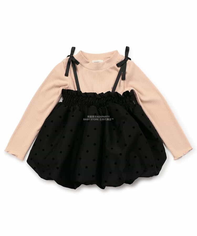 日本童裝 SERAPH 2Way 上衣及吊帶泡泡上衣兩件套裝 80-140cm 女童款 秋季 TOPS