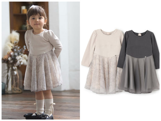 日本童裝 pe#main 薄紗連身裙 80-130cm 親子裝 女童款 秋季 DRESSES