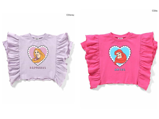 日本童裝 BREEZE x Disney SunnyPinkDays 荷葉邊上衣 80-130cm 女童款 夏季 TOPS