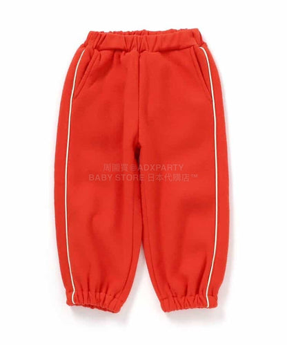 日本童裝 BREEZE 抓毛運動褲 80-140cm 男童款 冬季 PANTS  聖誕紅/新年紅
