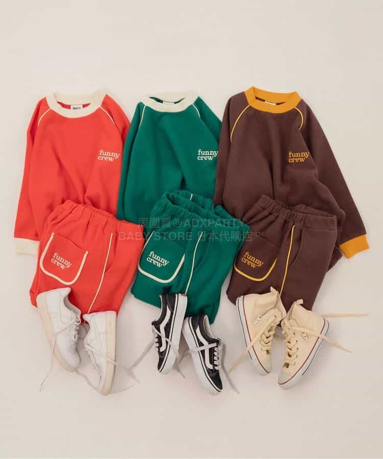 日本童裝 BREEZE 抓毛運動褲 80-140cm 男童款 冬季 PANTS  聖誕紅/新年紅