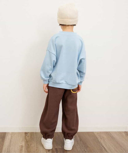 日本童裝 BREEZE 抓毛運動褲 80-140cm 男童款 冬季 PANTS  聖誕紅/新年紅