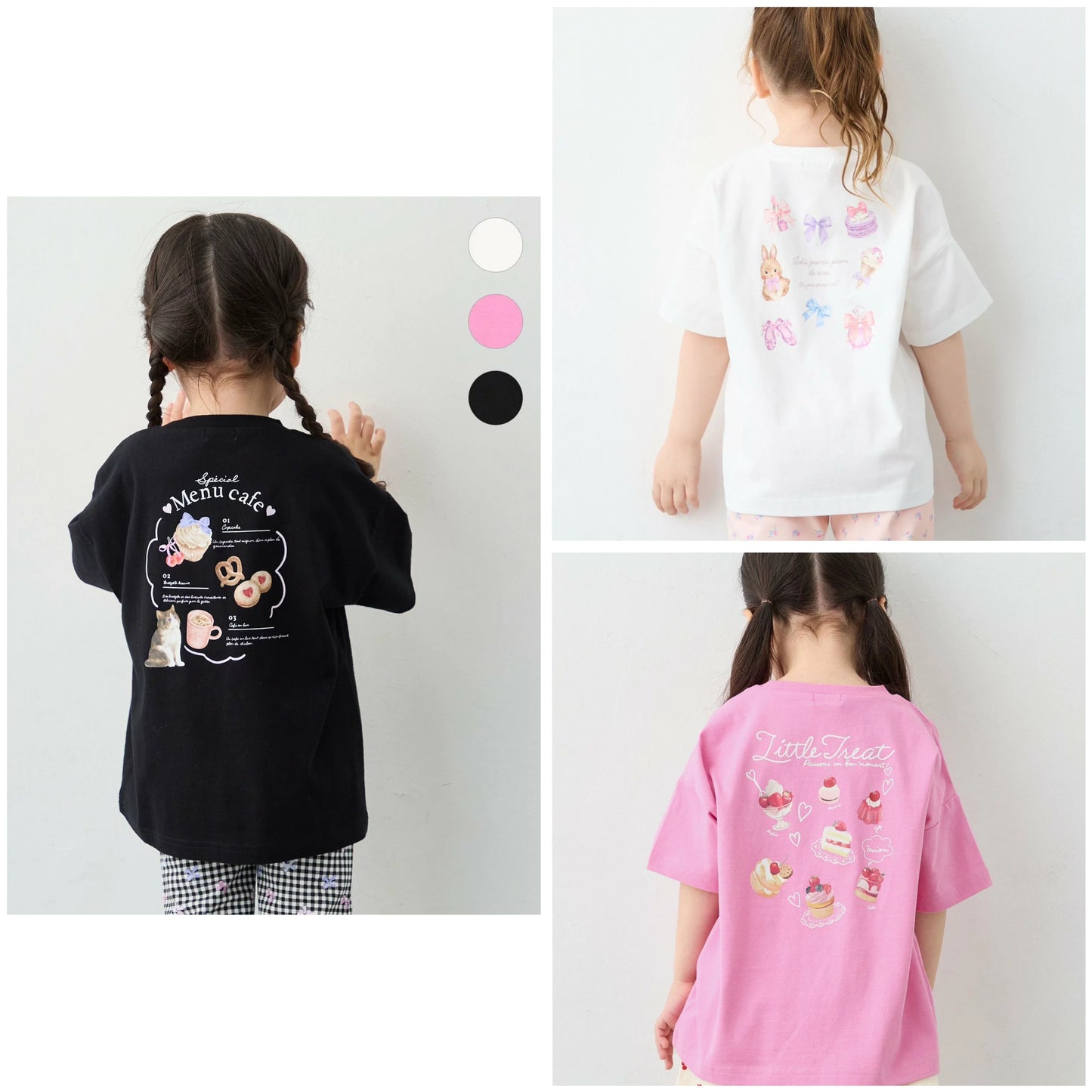 日本童裝 aF#a325 印花短袖上衣 90-150cm 女童款 夏季 TOPS