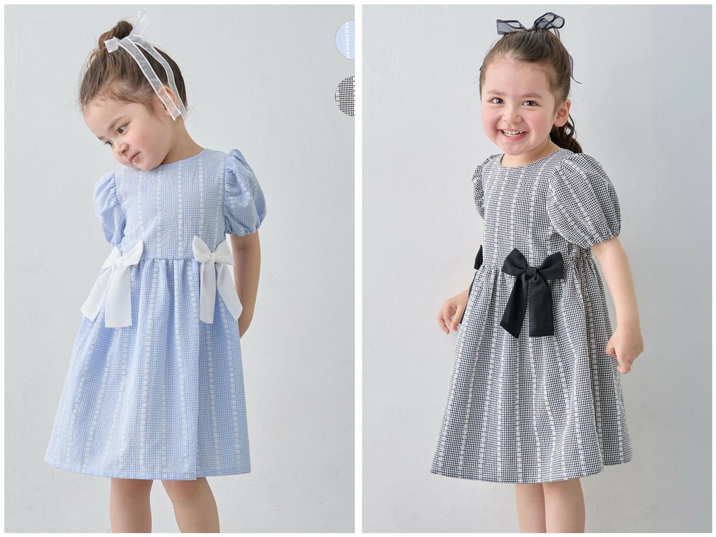 日本童裝 aF#a325 蝴蝶結連身裙 100-150cm 女童款 夏季 DRESSES 面試/宴會/表演