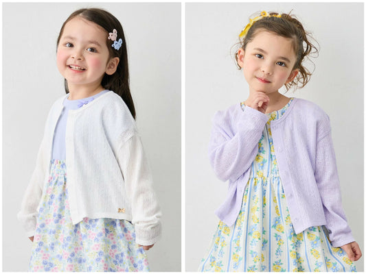 日本童裝 aF#a325 接觸冷感 薄外套 90-150cm 女童款 夏季 OUTERWEAR