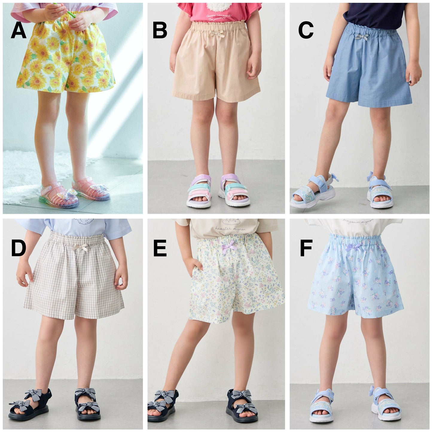 日本童裝 aF#a325 接觸冷感 休閒短褲 100-150cm 女童款 夏季 PANTS