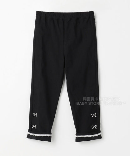 日本童裝 aF#a325 蝴蝶結休閒長褲 100-160cm 女童款 秋季 PANTS