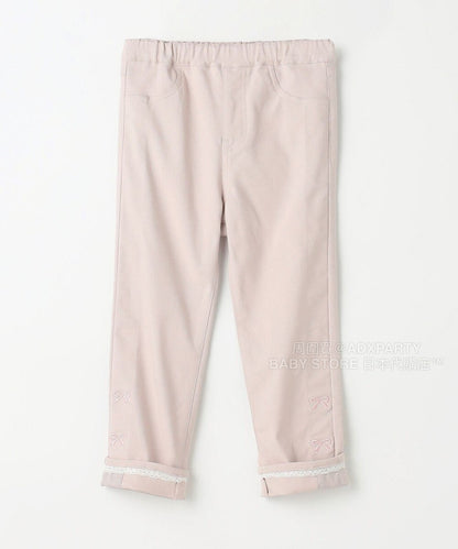 日本童裝 aF#a325 蝴蝶結休閒長褲 100-160cm 女童款 秋季 PANTS