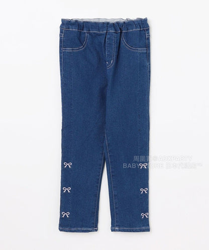 日本童裝 aF#a325 蝴蝶結休閒長褲 100-160cm 女童款 秋季 PANTS