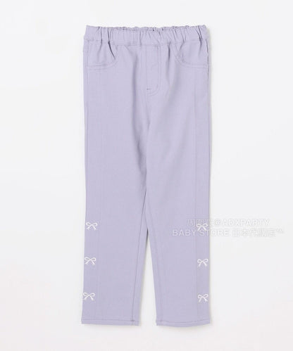 日本童裝 aF#a325 蝴蝶結休閒長褲 100-160cm 女童款 秋季 PANTS