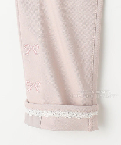 日本童裝 aF#a325 蝴蝶結休閒長褲 100-160cm 女童款 秋季 PANTS
