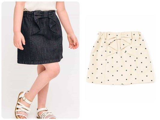 2Way Japanese children's clothing, two-piece bow skirt, 80-140cm, summer SKIRTS for girls 