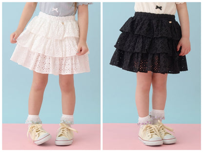 日本童裝 Ly# mine 棉質蕾絲層疊蛋糕裙 100-150cm 女童款 SKIRTS