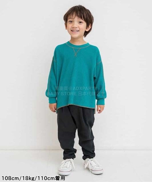日本童裝 BREEZE 輕盈皺褶長褲 90-150cm 男童款 冬季 PANTS