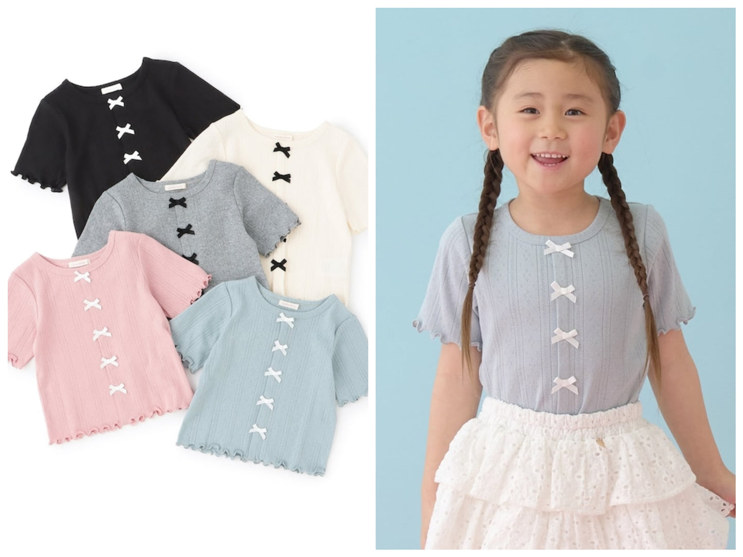 日本童裝 Ly# mine 蝴蝶結上衣 100-150cm 女童款 夏季 TOPS