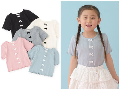 日本童裝 Ly# mine 蝴蝶結上衣 100-150cm 女童款 夏季 TOPS