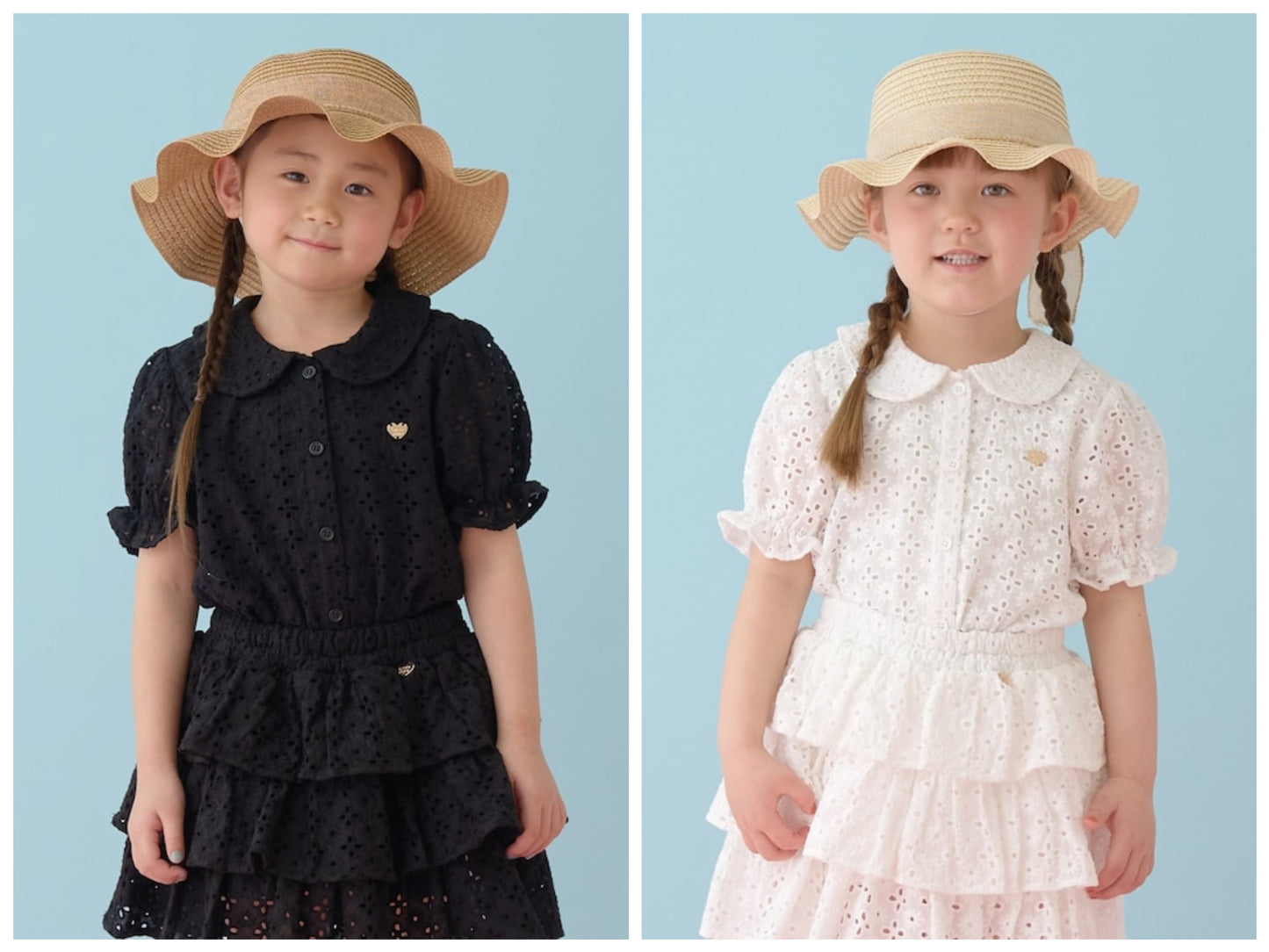 日本童裝 Ly# mine 棉質蕾絲泡泡袖上衣 100-150cm 女童款 夏季 TOPS