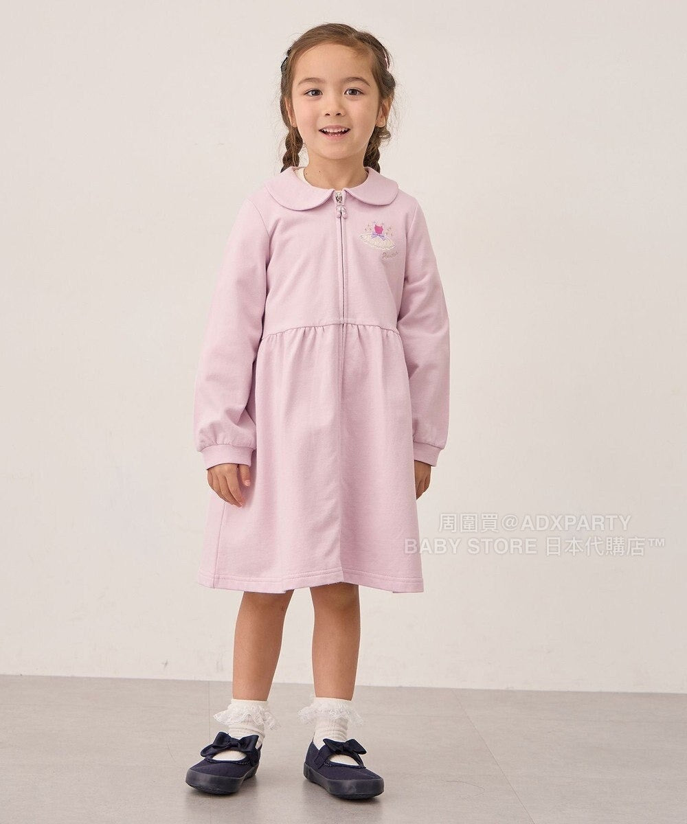 日本童裝 aF#a325 芭蕾舞拉練刺繡外套連身裙 110-150cm 女童款 秋季 (適合初秋、香港平均溫度、寒冷天氣）OUTERWEAR DRESSES