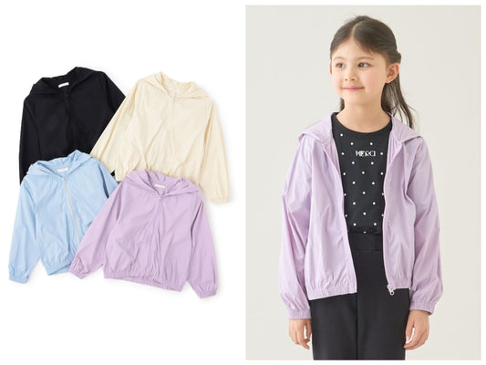 日本童裝 Ly# mine 防UV 接觸冷感 連帽外套 100-150cm 女童款 夏季 OUTERWEAR