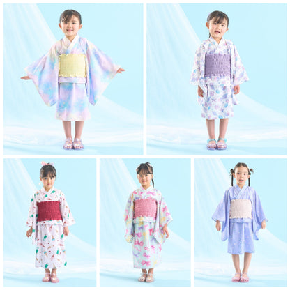 日本童裝 Ly# mine 4Way 接觸冷感 日本浴衣3件套裝 日本和服 100-140cm 女童款 夏季 OUTERWEAR DRESSES 日本夏祭慶典特輯