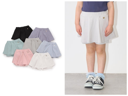 日本童裝 Ly# mine 吸水速乾 防污系列 喇叭裙褲連短褲 90-140cm 女童款 夏季 PANTS