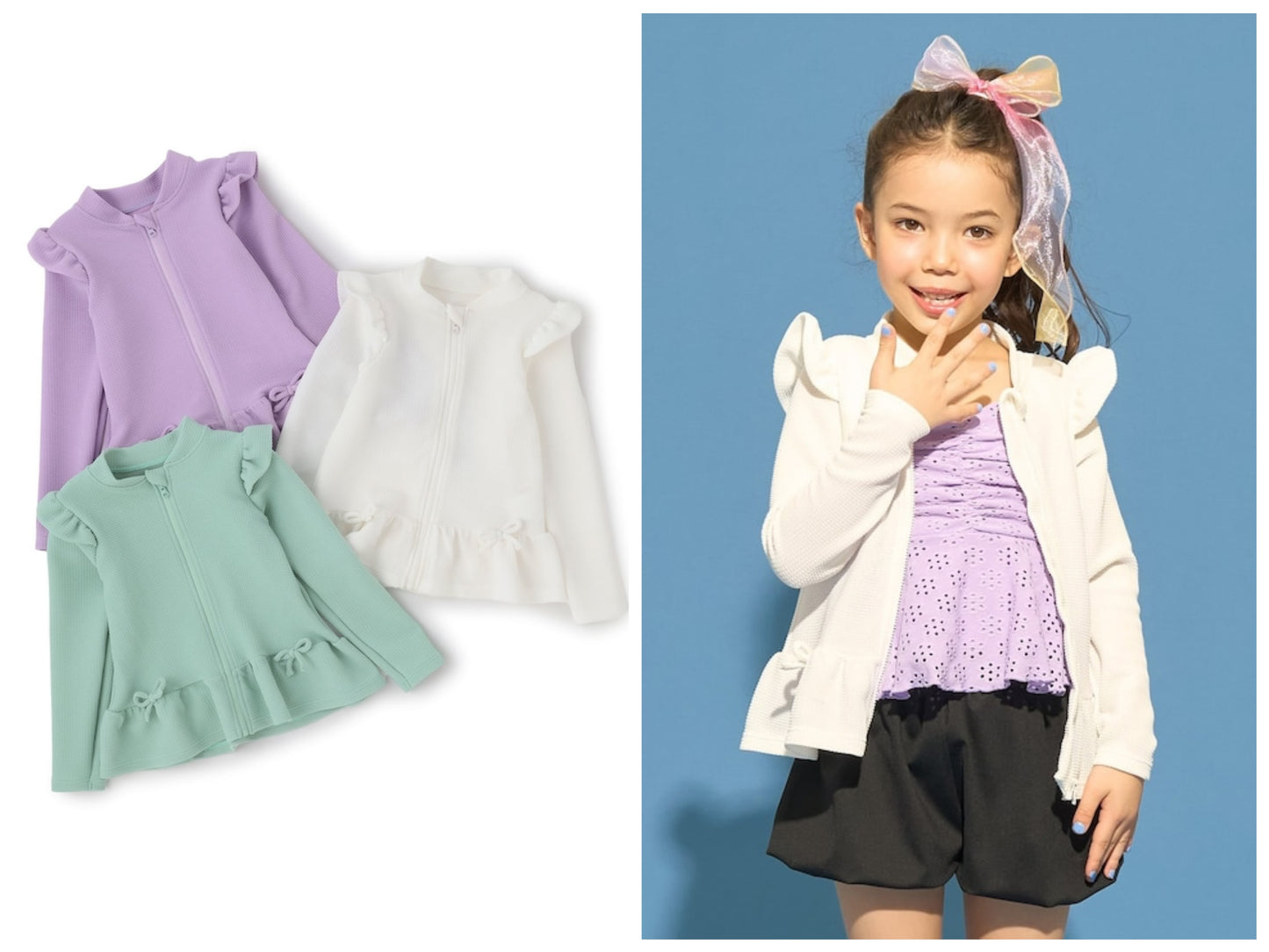 日本童裝 Ly# mine 防UV 泳衣外套 100-130cm 女童款 夏季 夏日玩水泳衣特輯