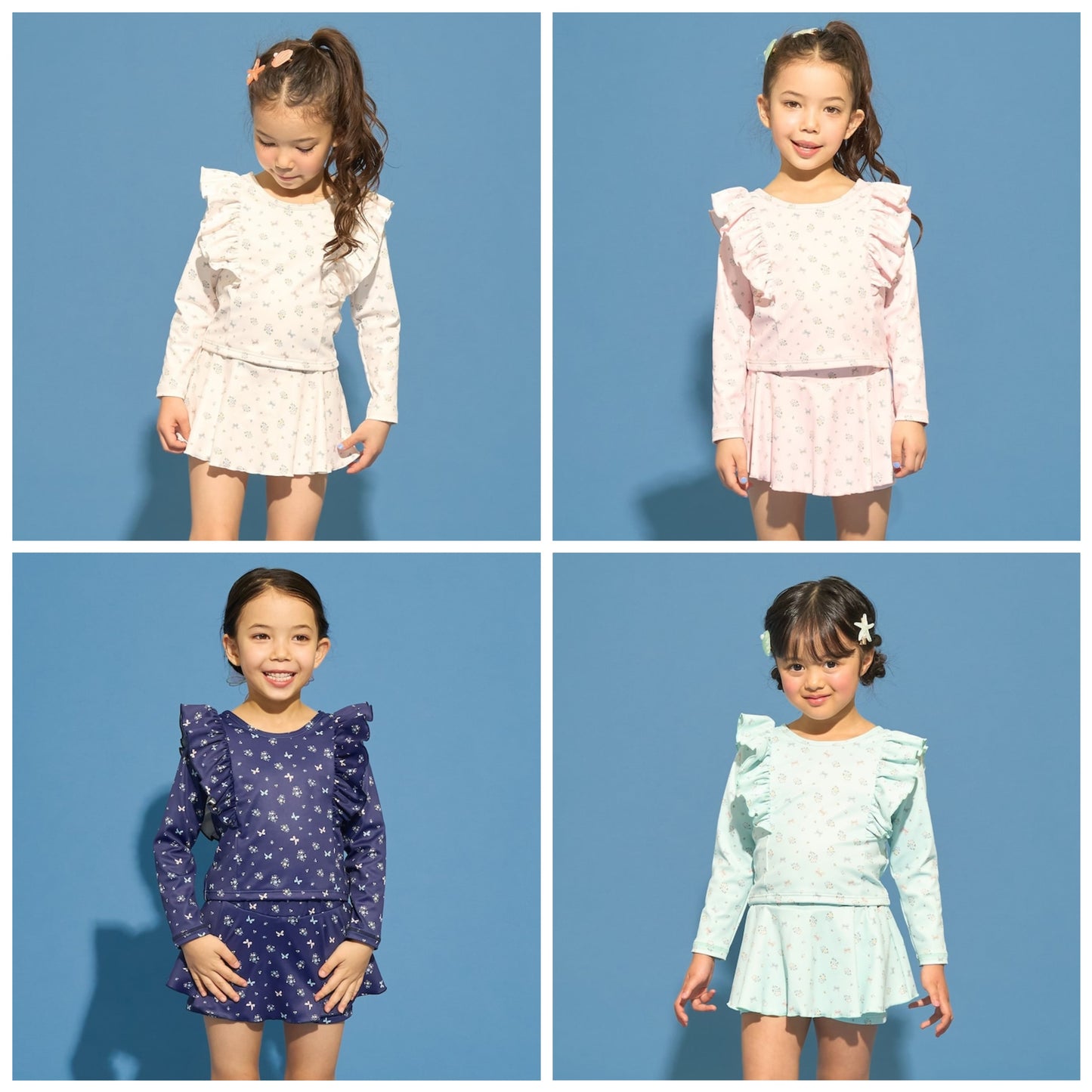 日本童裝 Ly# mine 泳衣兩件套裝 100-130cm 女童款 夏季 夏日玩水泳衣特輯