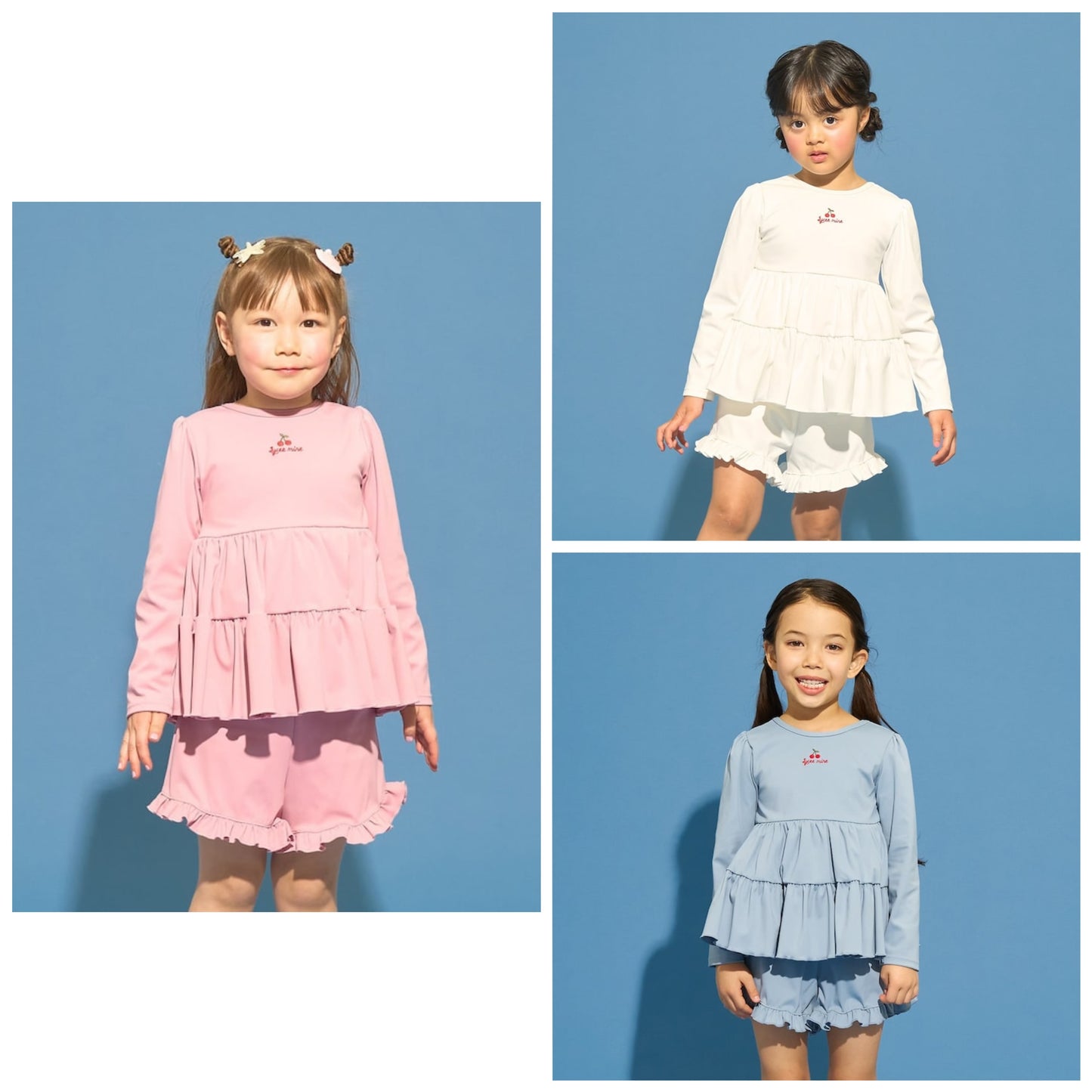 日本童裝 Ly# mine 泳衣兩件套裝 100-130cm 女童款 夏季 夏日玩水泳衣特輯