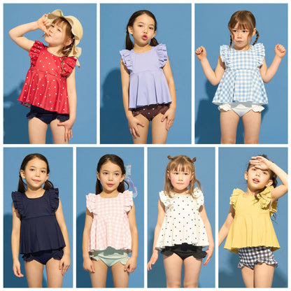 日本童裝 Ly# mine 泳衣兩件套裝 100-130cm 女童款 夏季 夏日玩水泳衣特輯