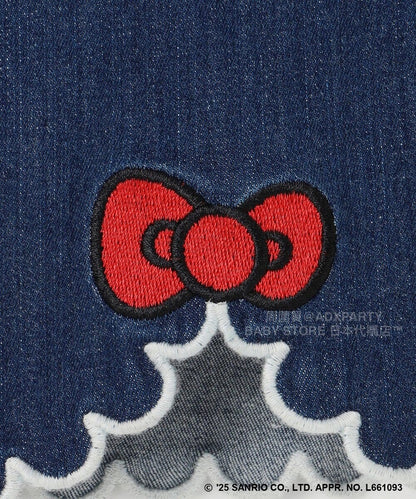 日本童裝 aF#a325 x sanrio Hello Kitty 木耳邊牛仔褲 110-150cm 女童款 秋季 PANTS